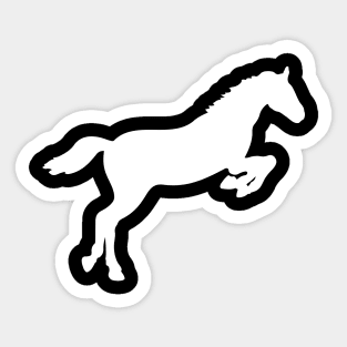 White Horse Silhouette Sticker